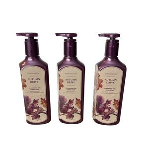 Bath & Body Works Autumn Drive (Raspberry, Amber) Cleansing Gel Hand Soap x3